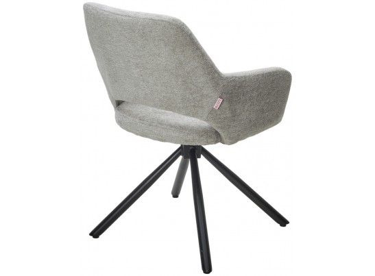 Стул NURI 180 град. поворот. 3018-03 светло-серый, шенилл/ черный каркас, ®DISAUR в Ростове-на-Дону