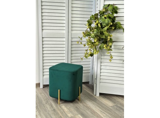 Пуф для гостиной OTTO, цвет Velutto 33 Изумрудный, велюр / золотой каркас в Ростове-на-Дону