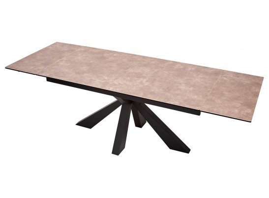 Стол ALEZIO 160 HYDRA MOKA TL-52 матовая испанская керамика/ черный каркас в Ростове-на-Дону