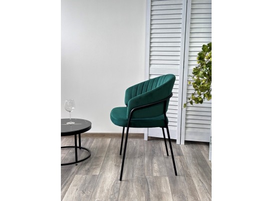 Стул JUST, цвет Velutto 33 Изумрудный, велюр / черный каркас в Ростове-на-Дону