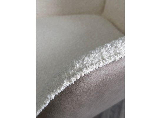 Стул VOLCANO Белый Wales-101, ткань / светло-бежевый Maison 09, экокожа/ черный каркас, DISAUR в Ростове-на-Дону