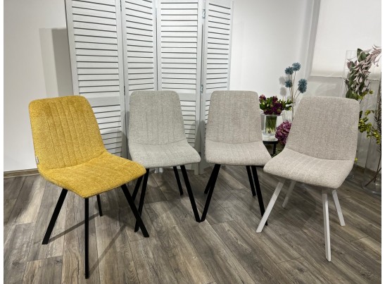 Стул ELVIS WZ2042-02 светло-бежевый фактурный велюр / черный каркас в Ростове-на-Дону