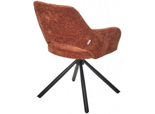 Стул NURI 180 град. поворот. 3018-09 терракотовый, шенилл/ черный каркас, ®DISAUR в Ростове-на-Дону