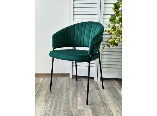 Стул JUST, цвет Velutto 33 Изумрудный, велюр / черный каркас в Ростове-на-Дону