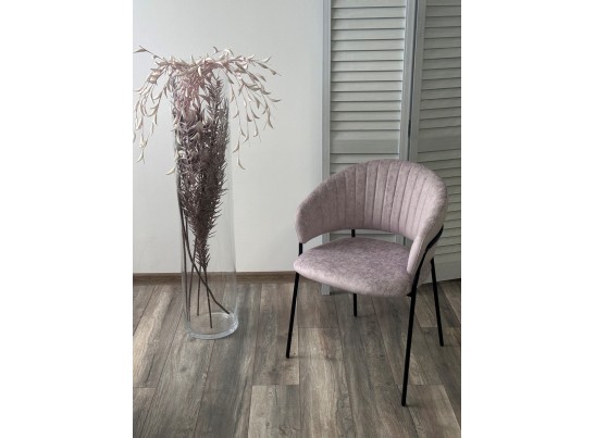 Стул ГЕММА, цвет RAIN 10 lavanda, велюр / черный каркас в Ростове-на-Дону