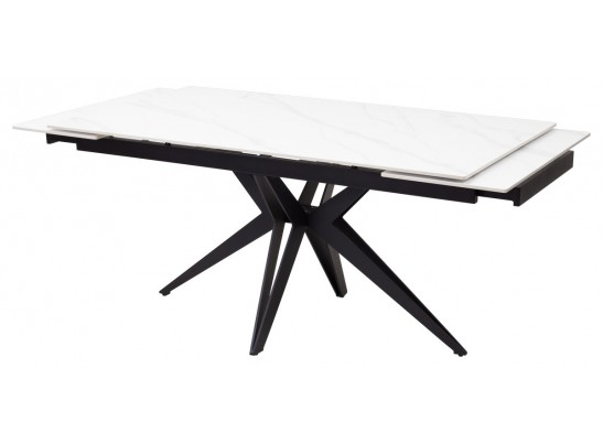Стол FORIO 160 MATT WHITE MARBLE SOLID CERAMIC / BLACK, ®DISAUR в Ростове-на-Дону Стол FORIO 160 MATT WHITE MARBLE SOLID CERAMIC / BLACK, ®DISAUR в Ростове-на-Дону