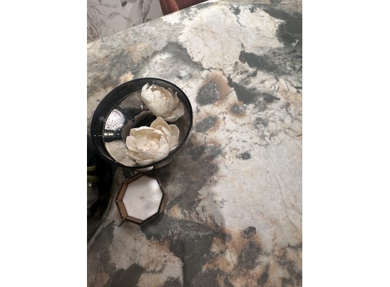 Стол ALONSO 200 TL-137 матовый, итальянская керамика/медный брашированный каркас, ®DISAUR в Ростове-на-Дону