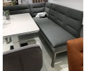 Скамья угловая MALIAN GREY 211х171,5 см, экокожа + ткань в Ростове-на-Дону