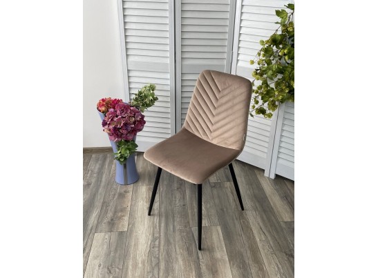 Стул DUKE BLUVEL-40 BEIGE, велюр / черный каркас в Ростове-на-Дону