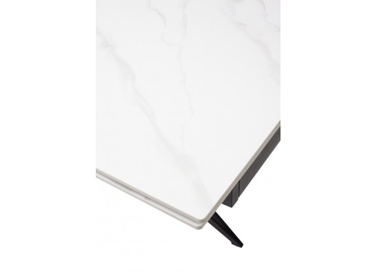 Стол FORIO 160 MATT WHITE MARBLE SOLID CERAMIC / BLACK, ®DISAUR в Ростове-на-Дону Стол FORIO 160 MATT WHITE MARBLE SOLID CERAMIC / BLACK, ®DISAUR в Ростове-на-Дону