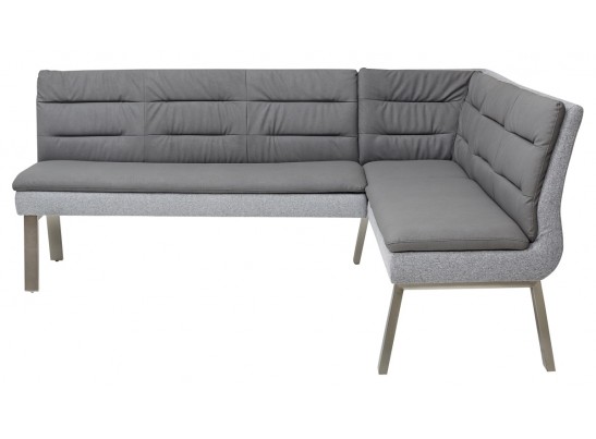 Скамья угловая MALIAN GREY 211х171,5 см, экокожа + ткань в Ростове-на-Дону