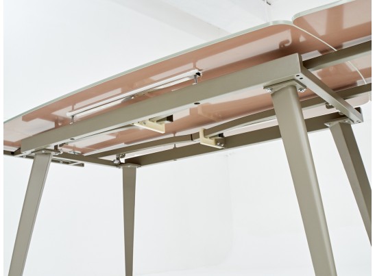 Стол ELIOT 120 GREY9 матовое стекло цвет шампань/ GREY9 каркас в Ростове-на-Дону