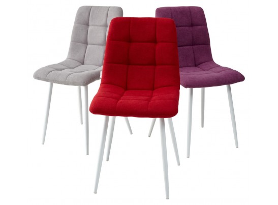 Стул CHILLI UF860-15B сияющая орхидея, ткань/ белый каркас в Ростове-на-Дону