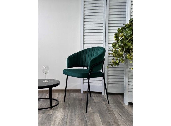 Стул JUST, цвет Velutto 33 Изумрудный, велюр / черный каркас в Ростове-на-Дону