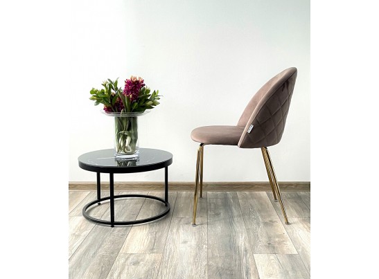 Стул PRESLEY BLUVEL-38 латте / золотой каркас в Ростове-на-Дону