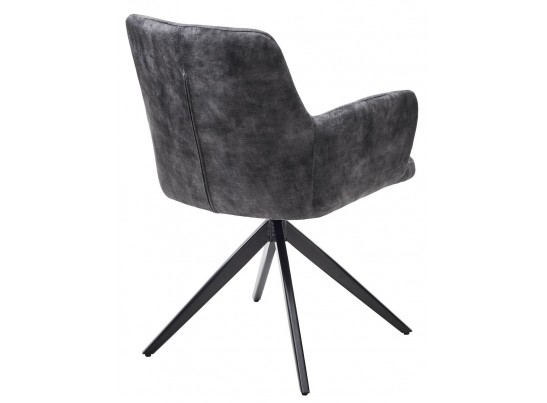 Стул DANTE 360 град. поворот. VT5001-3 античный серый, велюр без "пальчиковый"/ черный, DISAUR в Ростове-на-Дону