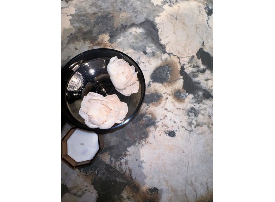 Стол ALONSO 200 TL-137 матовый, итальянская керамика/медный брашированный каркас, ®DISAUR в Ростове-на-Дону