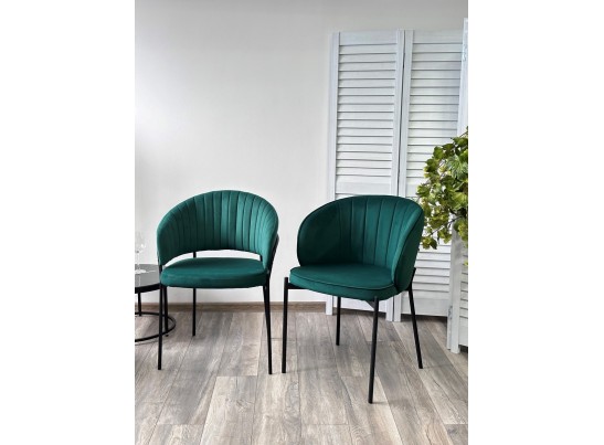 Стул JUST, цвет Velutto 33 Изумрудный, велюр / черный каркас в Ростове-на-Дону