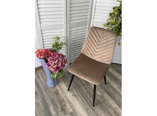 Стул DUKE BLUVEL-40 BEIGE, велюр / черный каркас в Ростове-на-Дону