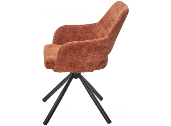 Стул NURI 180 град. поворот. 3018-09 терракотовый, шенилл/ черный каркас, ®DISAUR в Ростове-на-Дону