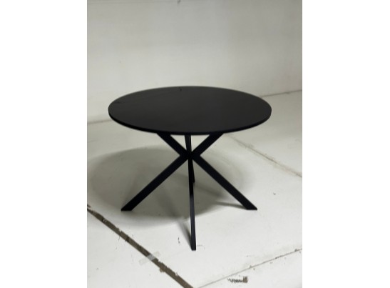 Стол ВЕГА D100 Черный, стекло/ черный каркас в Ростове-на-Дону