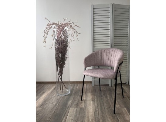 Стул ГЕММА, цвет RAIN 10 lavanda, велюр / черный каркас в Ростове-на-Дону