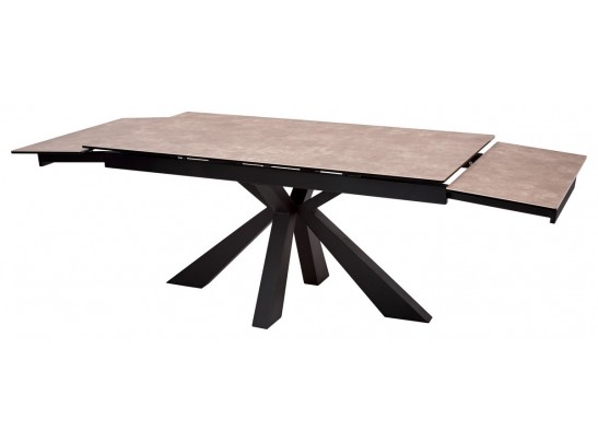 Стол ALEZIO 160 HYDRA MOKA TL-52 матовая испанская керамика/ черный каркас в Ростове-на-Дону