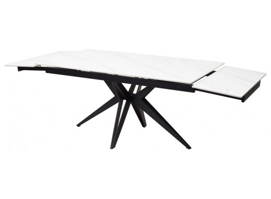 Стол FORIO 160 MATT WHITE MARBLE SOLID CERAMIC / BLACK, ®DISAUR в Ростове-на-Дону Стол FORIO 160 MATT WHITE MARBLE SOLID CERAMIC / BLACK, ®DISAUR в Ростове-на-Дону