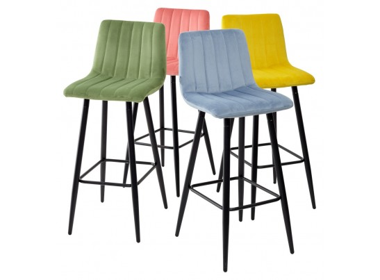 Барный стул DERRY G108-17 живой коралл, велюр в Ростове-на-Дону