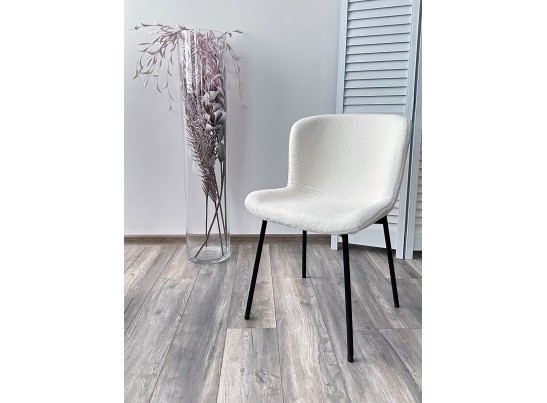 Стул RIYA UF992-01 Белый, teddy / черный каркас в Ростове-на-Дону