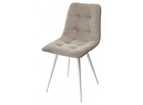 Стул CHILLI-Q латте #25, велюр / белый каркас, 4 шт/ 1 к, в Ростове-на-Дону