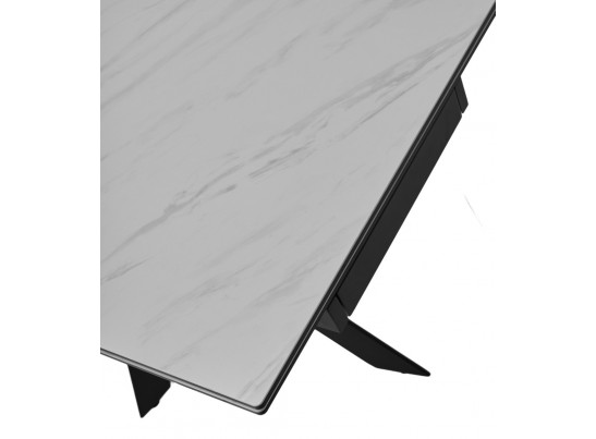 Стол BELLUNO 160 MARBLES KL-99 Белый мрамор матовый, итальянская керамика/ черный каркас, ®DISAUR в Ростове-на-Дону Стол BELLUNO 160 MARBLES KL-99 Белый мрамор матовый, итальянская керамика/ черный каркас, ®DISAUR в Ростове-на-Дону