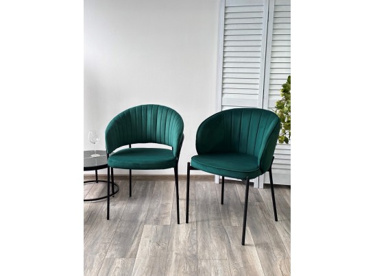 Стул JUST, цвет Velutto 33 Изумрудный, велюр / черный каркас в Ростове-на-Дону