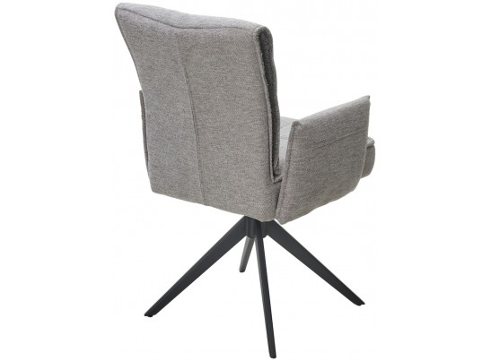 Стул ПОНС (PONCE) 360 град. поворот. цвет 07 Серый, ткань/ 841-16 Серый, букле/ Черный, ®DISAUR в Ростове-на-Дону