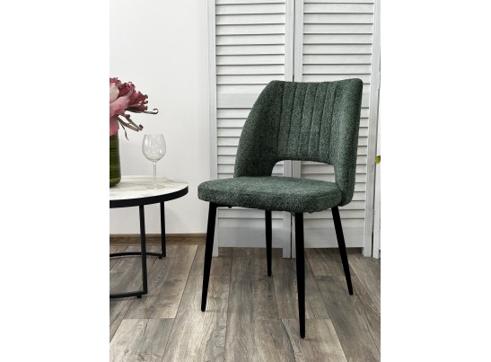 Стул LONDON UF998-11 малахит, букле / черный каркас / Товарный знак DISAUR в Ростове-на-Дону