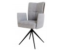 Стул ПОНС (PONCE) 360 град. поворот. цвет 07 Серый, ткань/ 841-16 Серый, букле/ Черный, ®DISAUR в Ростове-на-Дону