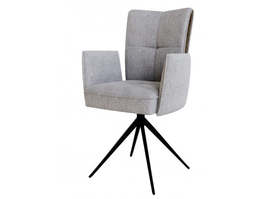 Стул ПОНС (PONCE) 360 град. поворот. цвет 07 Серый, ткань/ 841-16 Серый, букле/ Черный, ®DISAUR в Ростове-на-Дону