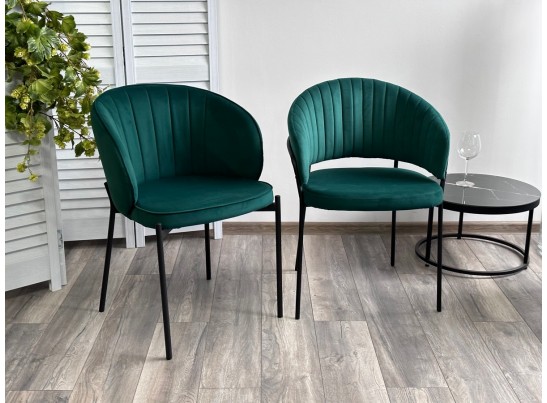 Стул JUST, цвет Velutto 33 Изумрудный, велюр / черный каркас в Ростове-на-Дону