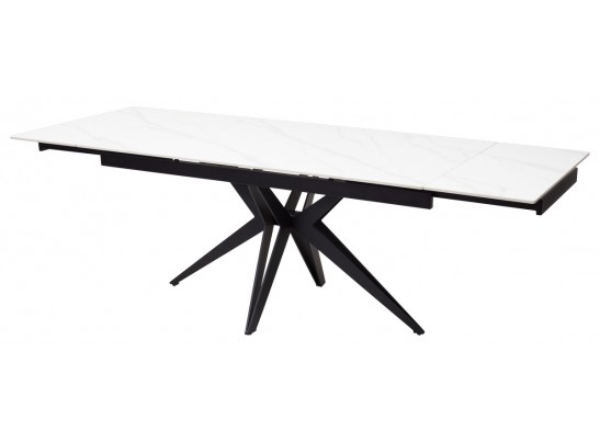 Стол FORIO 160 MATT WHITE MARBLE SOLID CERAMIC / BLACK, ®DISAUR в Ростове-на-Дону Стол FORIO 160 MATT WHITE MARBLE SOLID CERAMIC / BLACK, ®DISAUR в Ростове-на-Дону