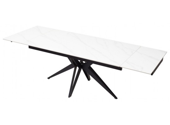Стол FORIO 160 MATT WHITE MARBLE SOLID CERAMIC / BLACK, ®DISAUR в Ростове-на-Дону Стол FORIO 160 MATT WHITE MARBLE SOLID CERAMIC / BLACK, ®DISAUR в Ростове-на-Дону