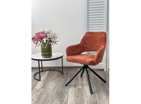 Стул NURI 180 град. поворот. 3018-09 терракотовый, шенилл/ черный каркас, ®DISAUR в Ростове-на-Дону