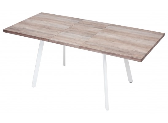 OLD Стол BRICK 140 Серый дуб #31054K/ БЕЛЫЙ каркас в Ростове-на-Дону