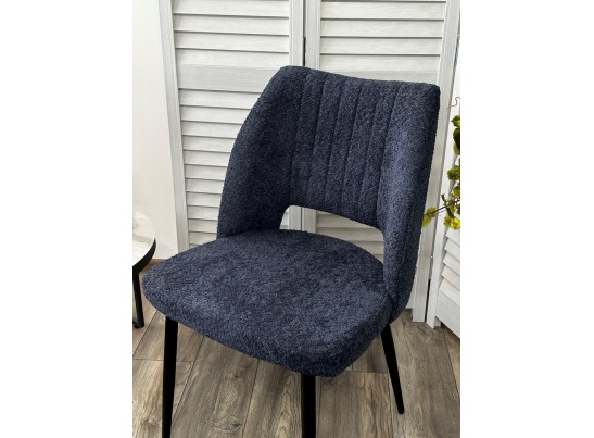 Стул LONDON UF998-13 темно-синий, букле / черный каркас / Товарный знак DISAUR в Ростове-на-Дону