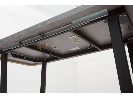 Стол ЛОФТ 138 Бетон Портленд/ Черный в Ростове-на-Дону