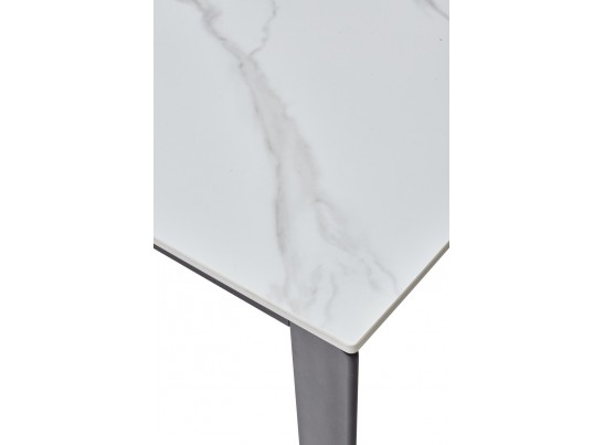 Стол CORNER 120 MATT WHITE MARBLE SOLID CERAMIC / BLACK, ®DISAUR в Ростове-на-Дону Стол CORNER 120 MATT WHITE MARBLE SOLID CERAMIC / BLACK, ®DISAUR в Ростове-на-Дону