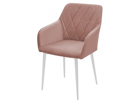Стул BRANDY-X РОЗОВЫЙ #15, велюр/ белый каркас в Ростове-на-Дону