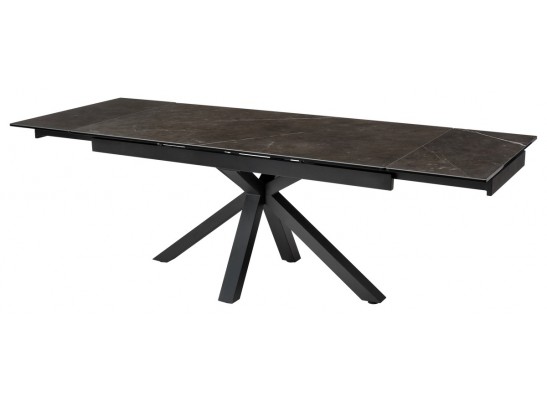 Стол ALTO 160 KL-135 Темно-серый мрамор матовый, итальянская керамика/ BLACK в Ростове-на-Дону