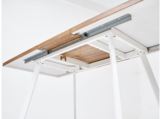 OLD Стол BRICK-2 120 Дуб #31014K/ БЕЛЫЙ каркас в Ростове-на-Дону