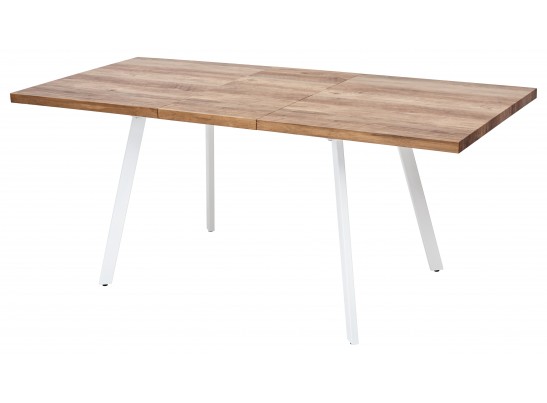 OLD Стол BRICK-2 120 Дуб #31014K/ БЕЛЫЙ каркас в Ростове-на-Дону