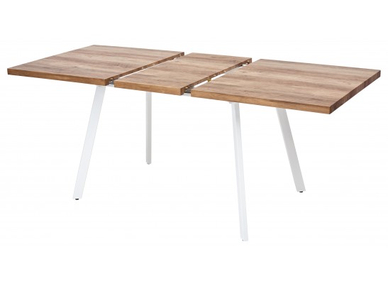 OLD Стол BRICK-2 120 Дуб #31014K/ БЕЛЫЙ каркас в Ростове-на-Дону
